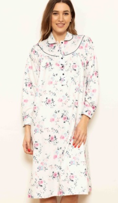 Cotton Real English Rose 100% Cotton Fleece Nightdress